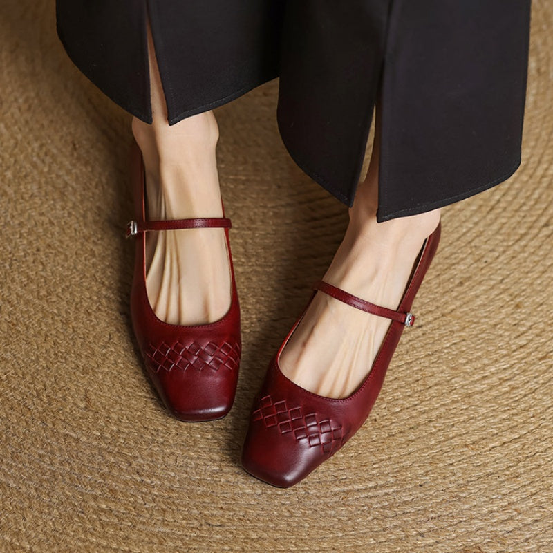 Avonrose™ | Square-Toe Mary Jane Flat