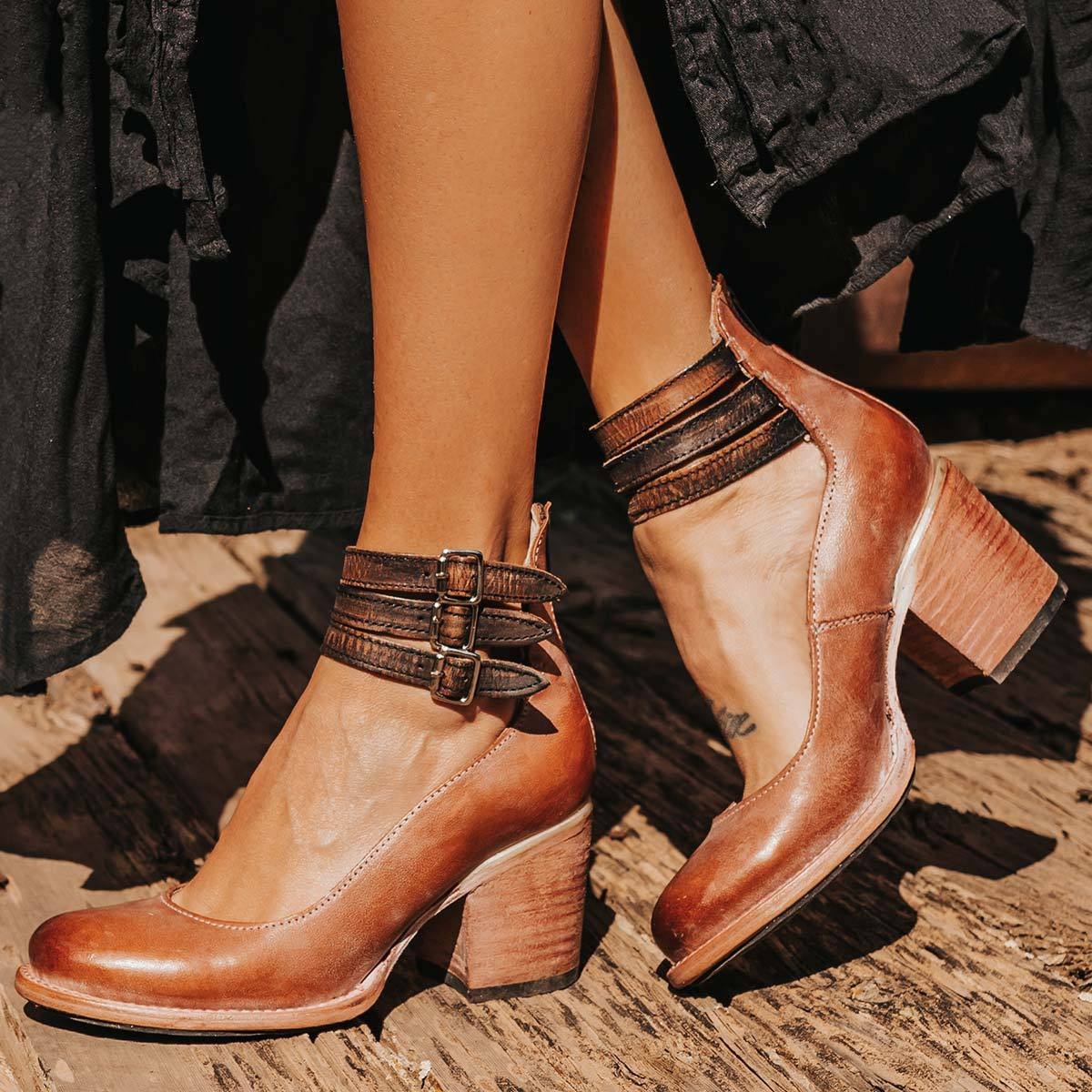 Vexara™ | Buckle Strap Block Heel