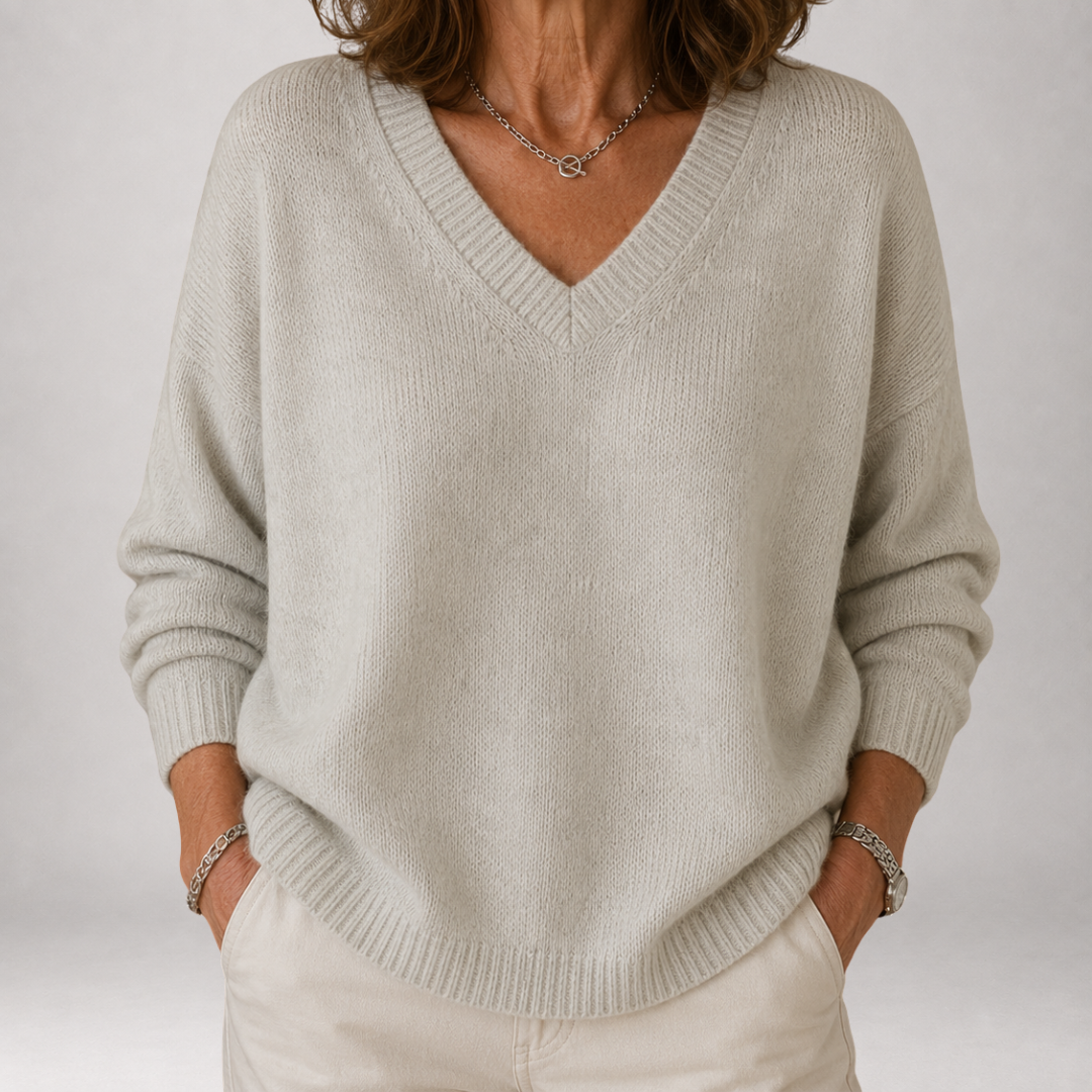 Hesper™ | Soft V-Neck Knit Sweater