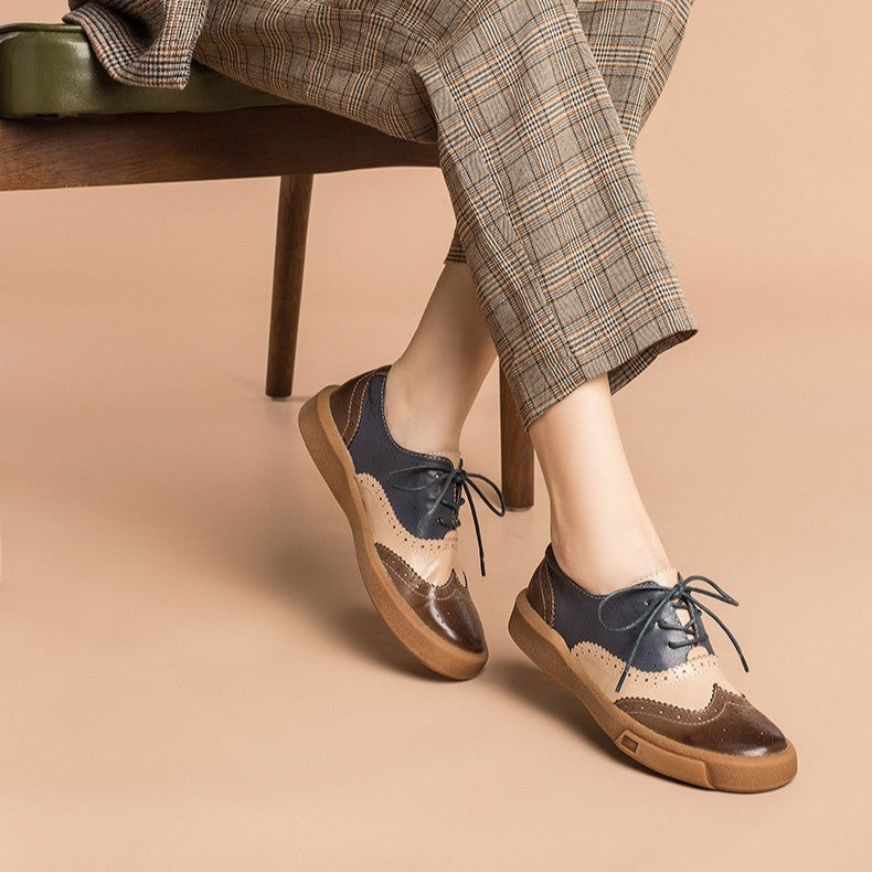 Women's Brogue Leather Oxfords