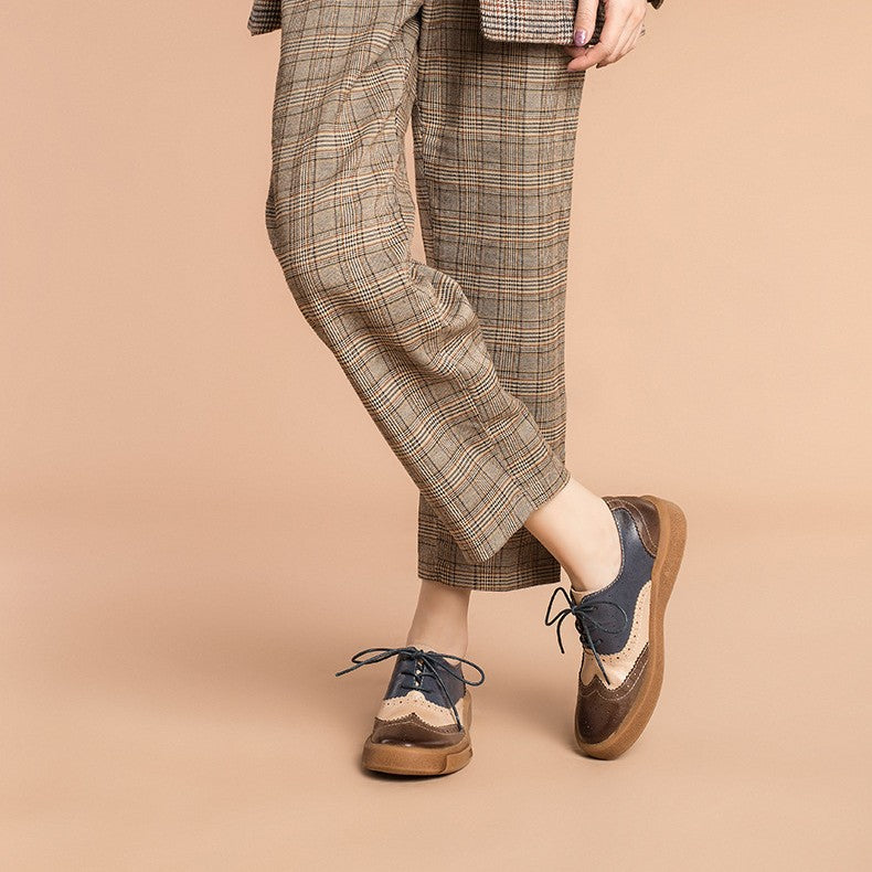 Women's Brogue Leather Oxfords