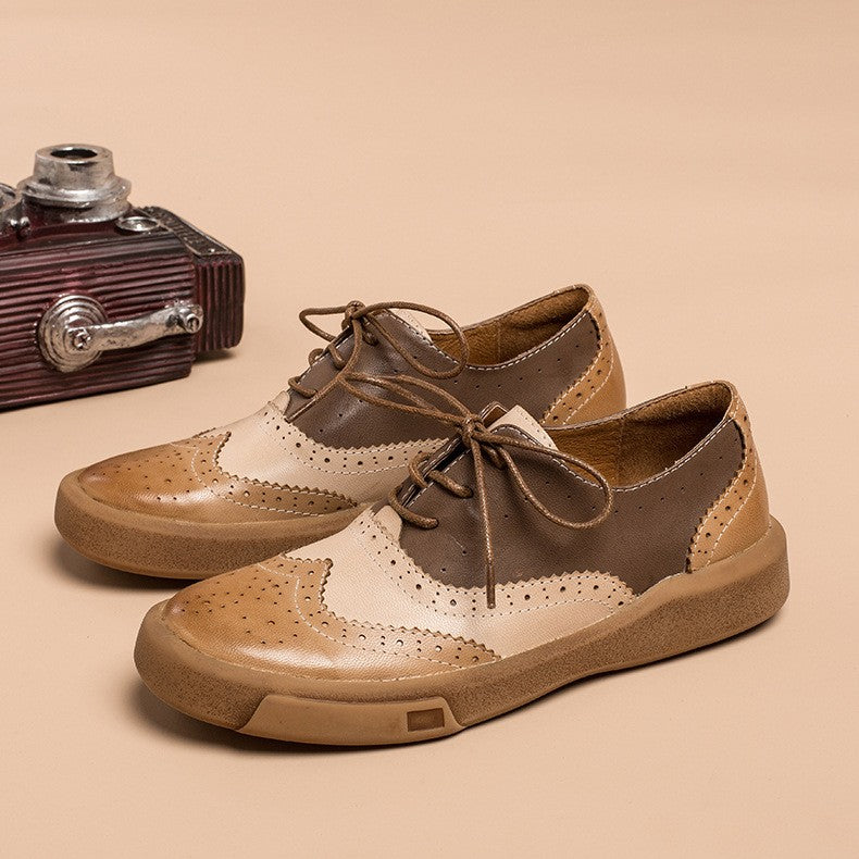 Women's Brogue Leather Oxfords