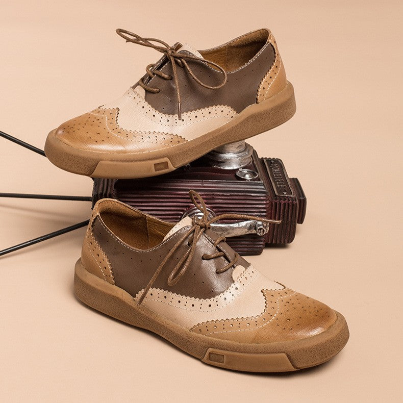 Women's Brogue Leather Oxfords