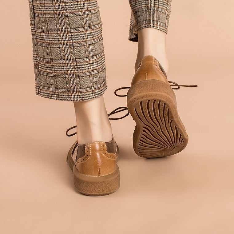 Women's Brogue Leather Oxfords