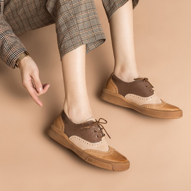 Women's Brogue Leather Oxfords