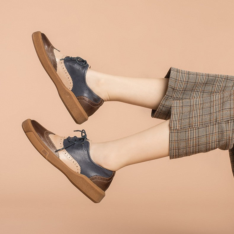 Women's Brogue Leather Oxfords