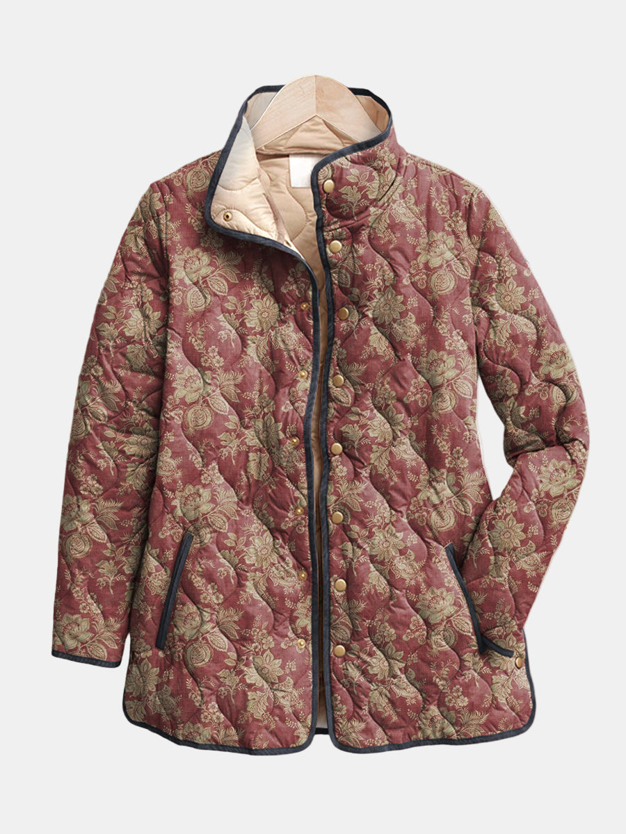 Women's Vintage Floral Print Jacket