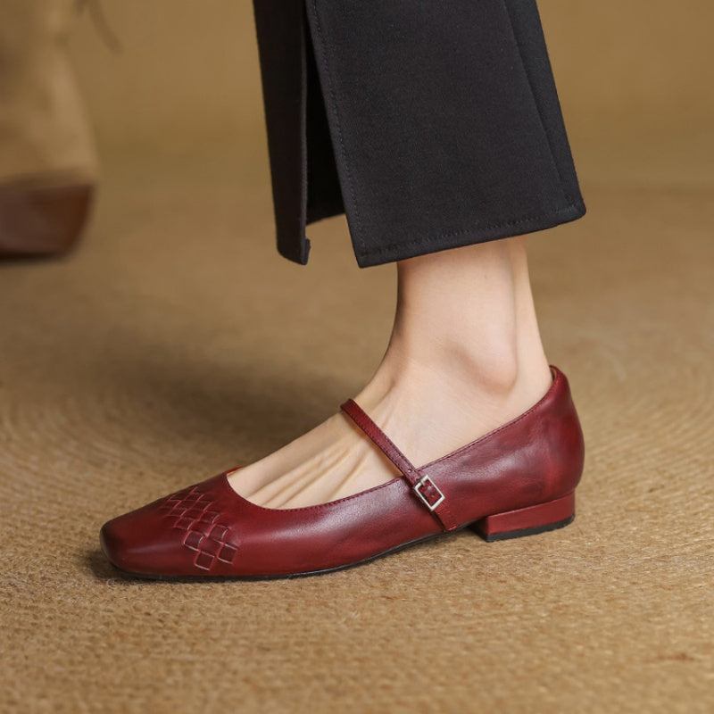 Avonrose™ | Square-Toe Mary Jane Flat