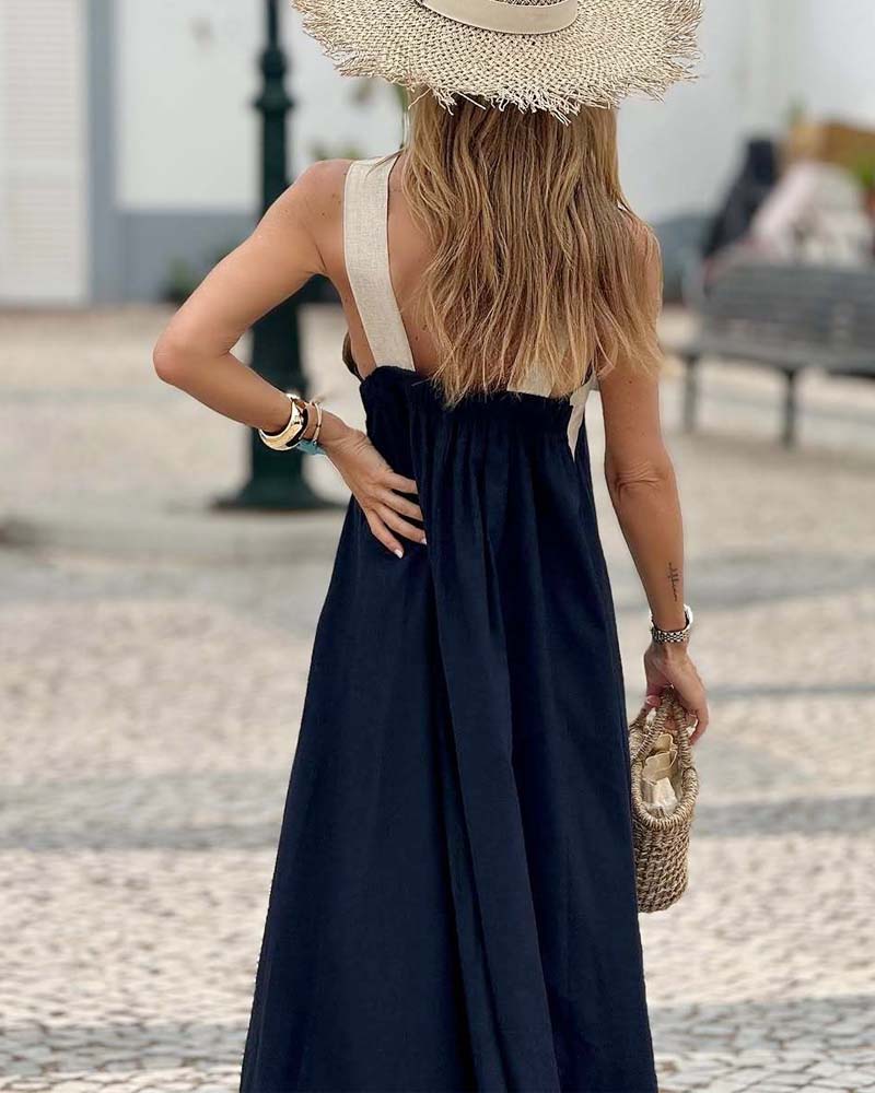 Leona™ | Crossover Halter Maxi Dress