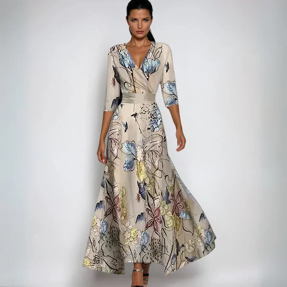 Paulette™ | Elegant Floral Maxi Dress