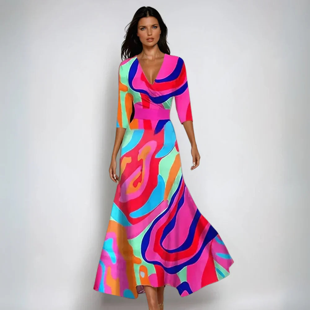 Paulette™ | Elegant Floral Maxi Dress