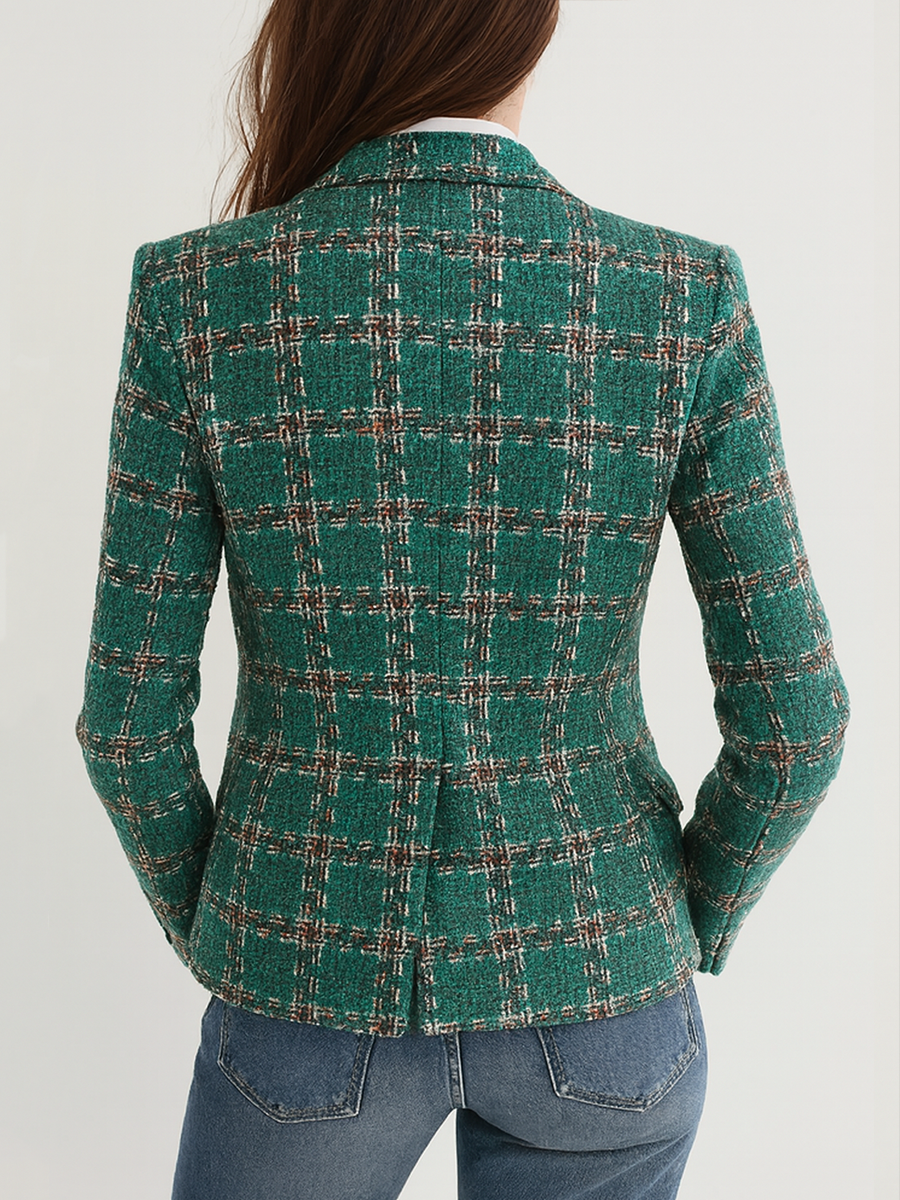 Marvaine™ | Vintage Plaid Blazer