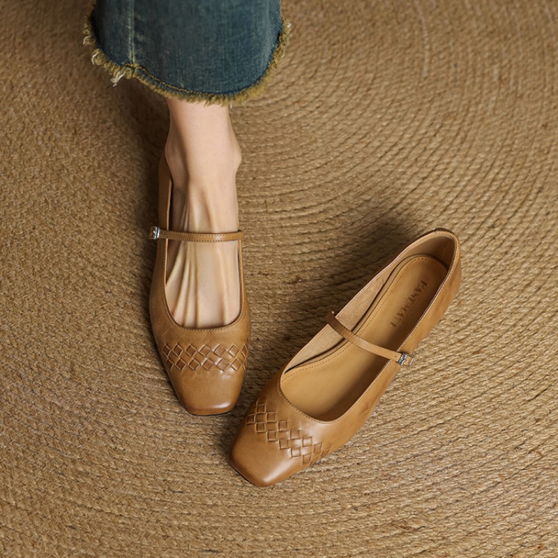 Avonrose™ | Square-Toe Mary Jane Flat
