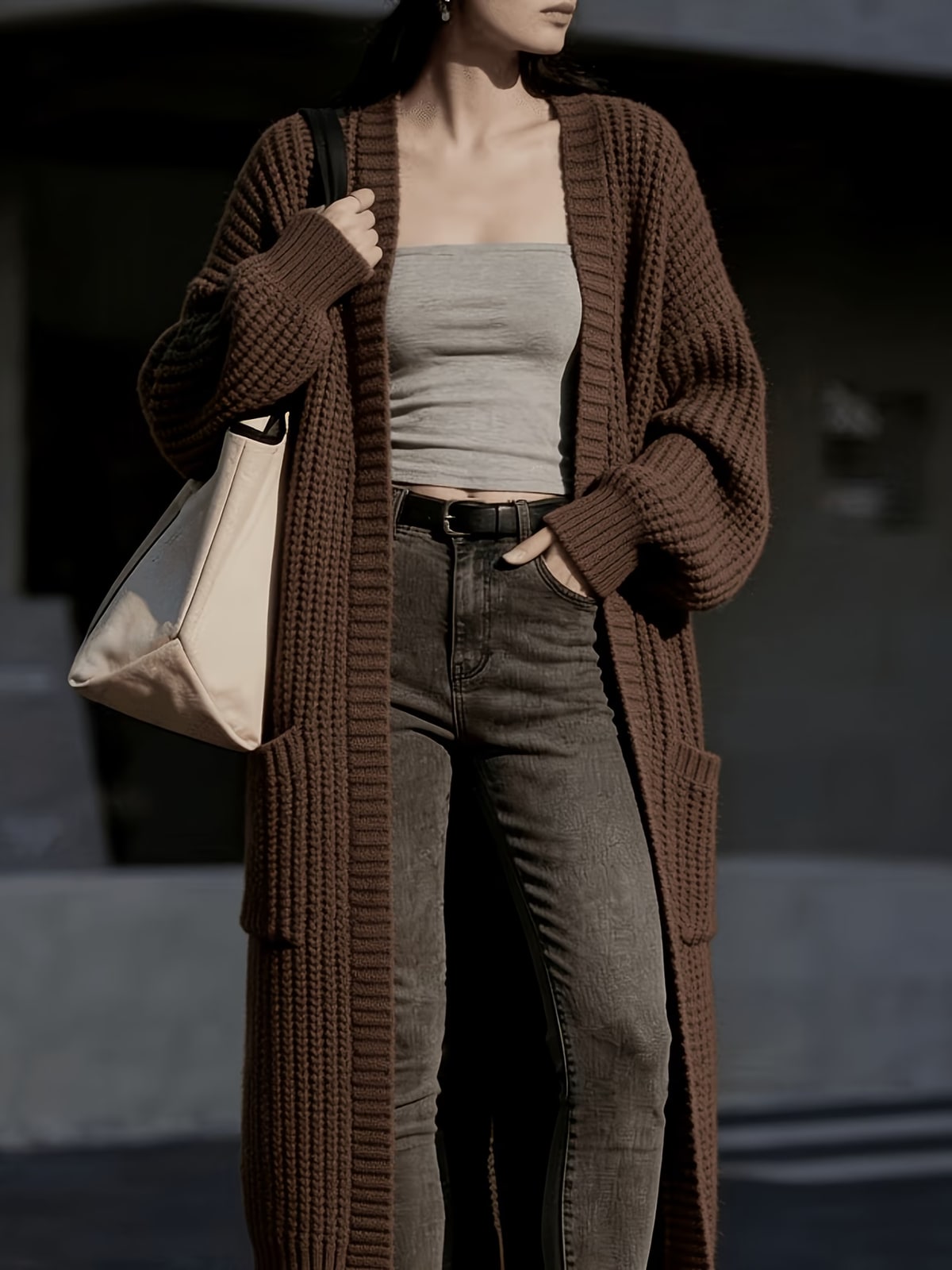 Bettina | Chunky Ribbed Maxi Cardigan