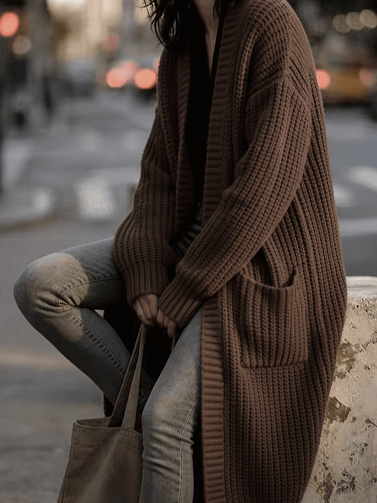 Bettina | Chunky Ribbed Maxi Cardigan