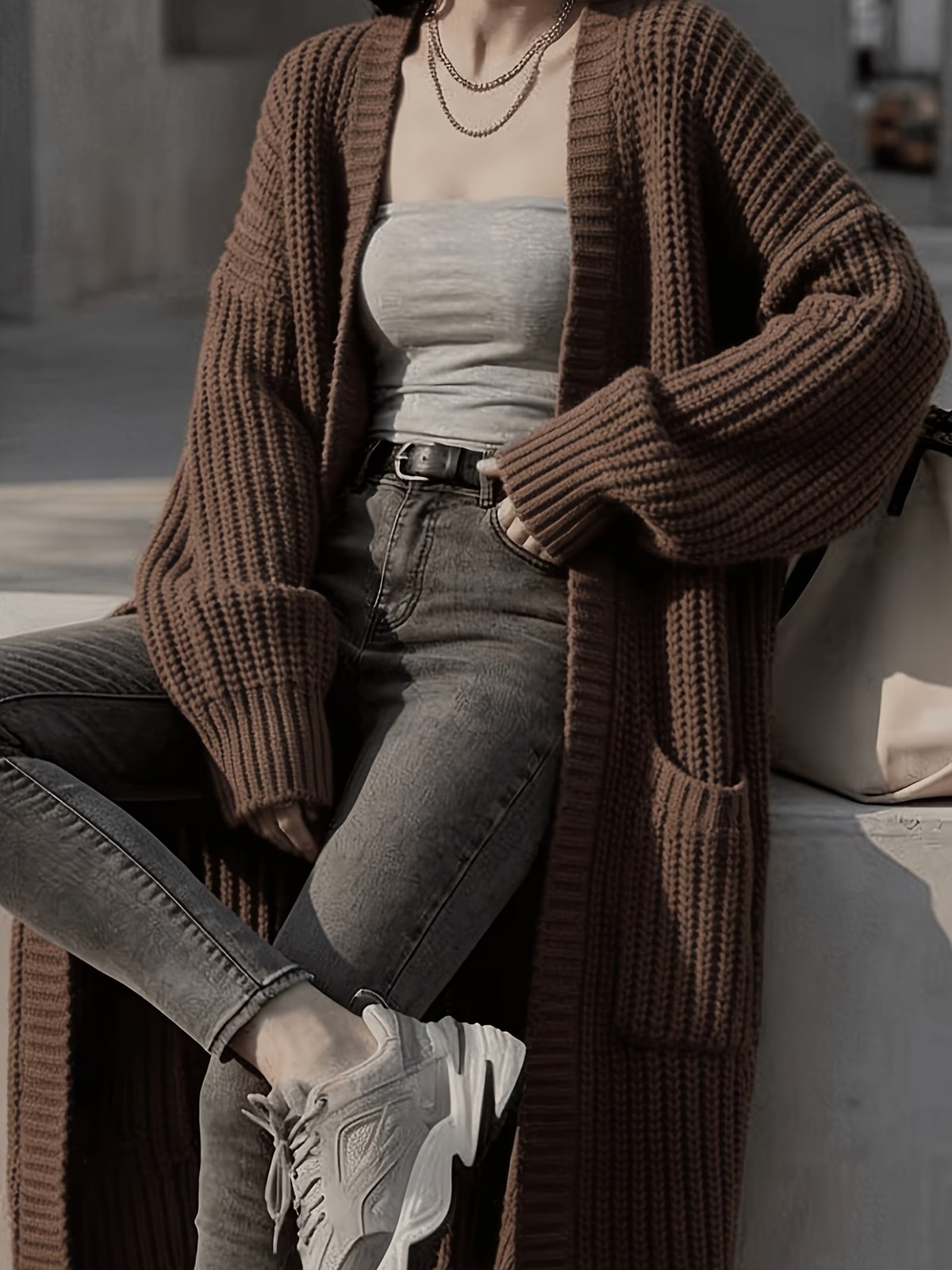 Bettina | Chunky Ribbed Maxi Cardigan