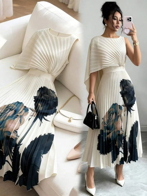Celeste™ | Pleated Midi Dress