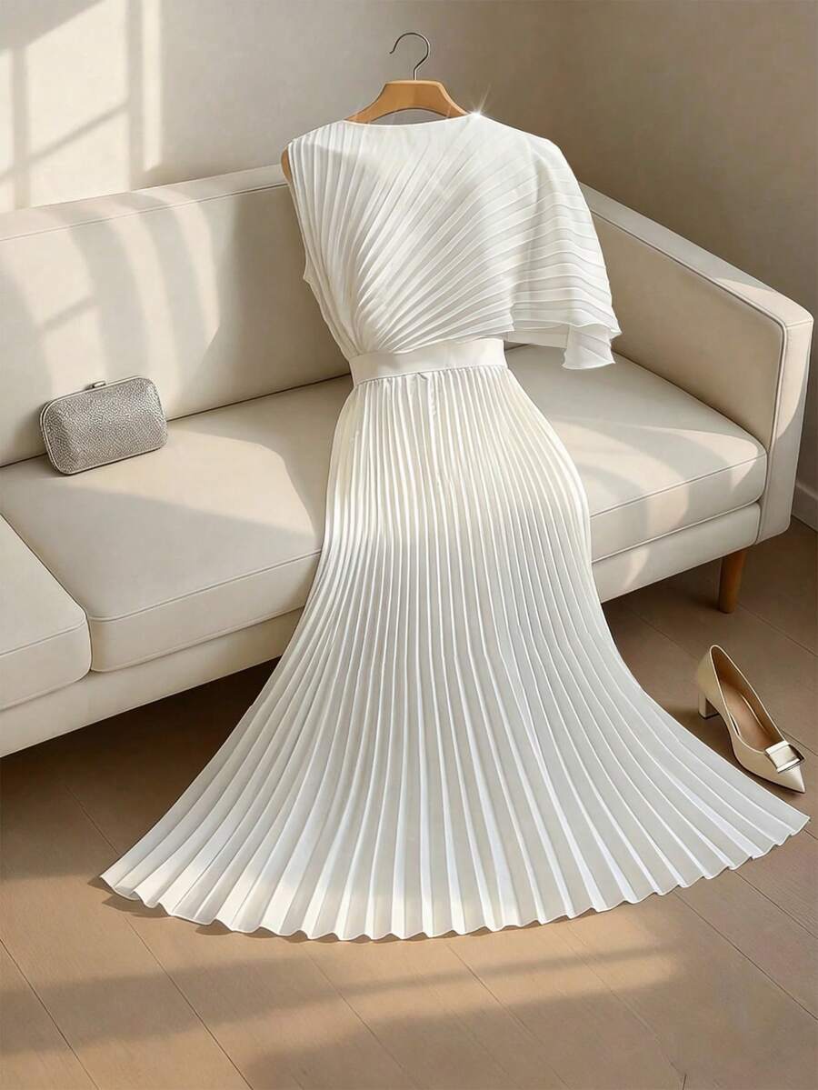 Celeste™ | Pleated Midi Dress