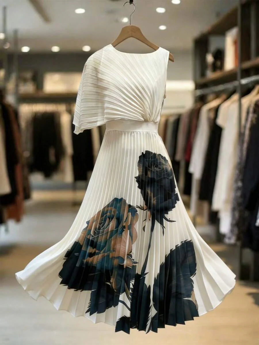 Celeste™ | Pleated Midi Dress