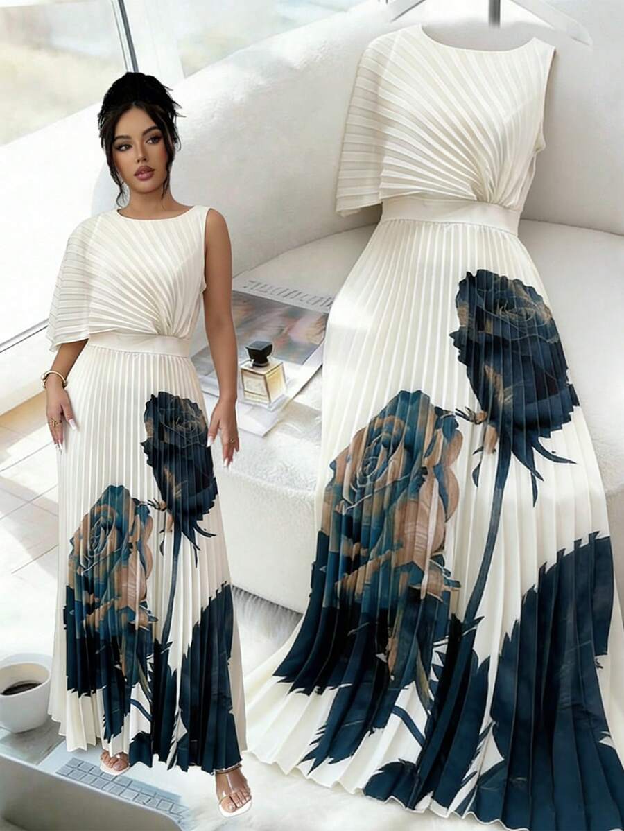 Celeste™ | Pleated Midi Dress