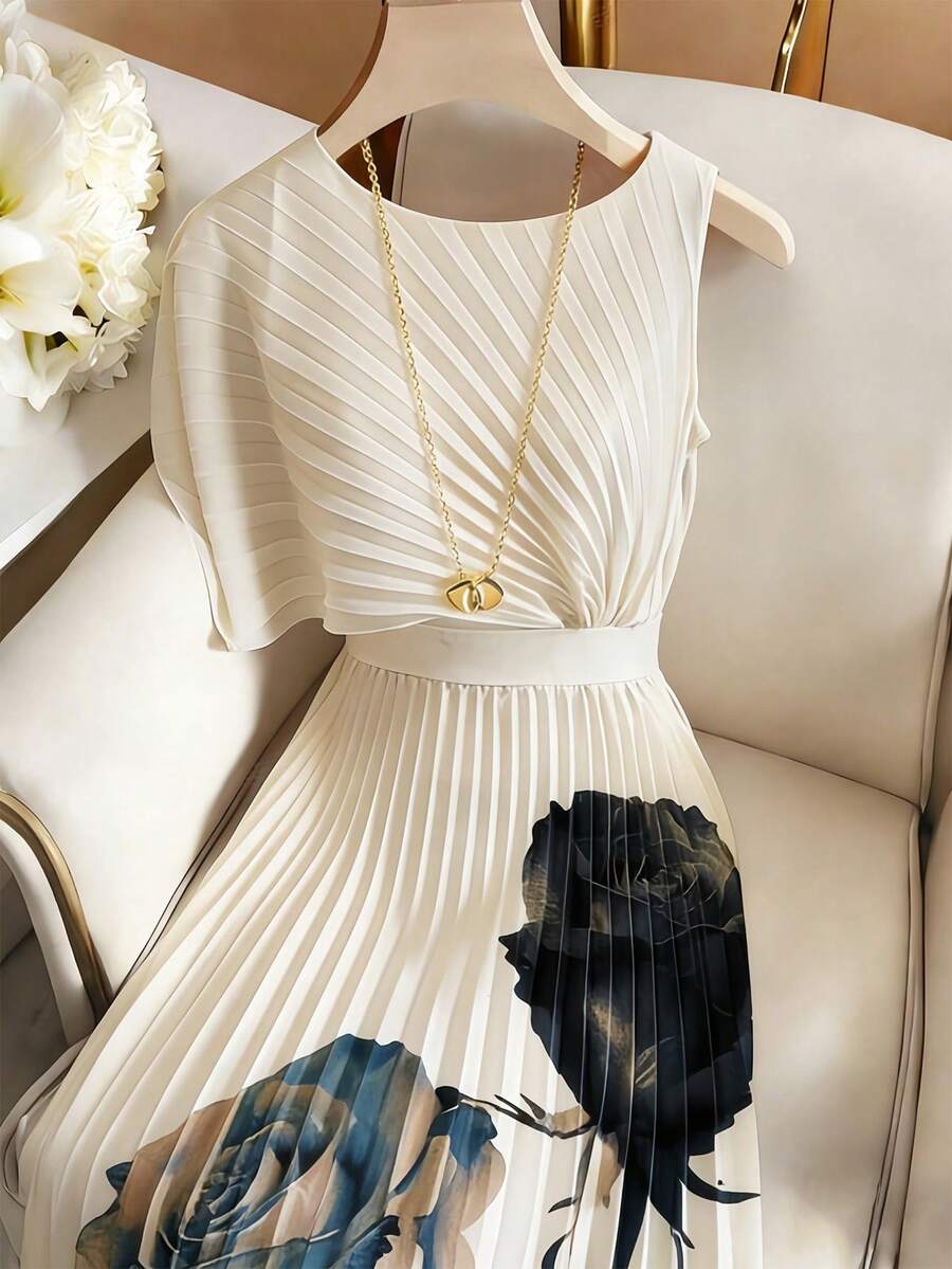 Celeste™ | Pleated Midi Dress