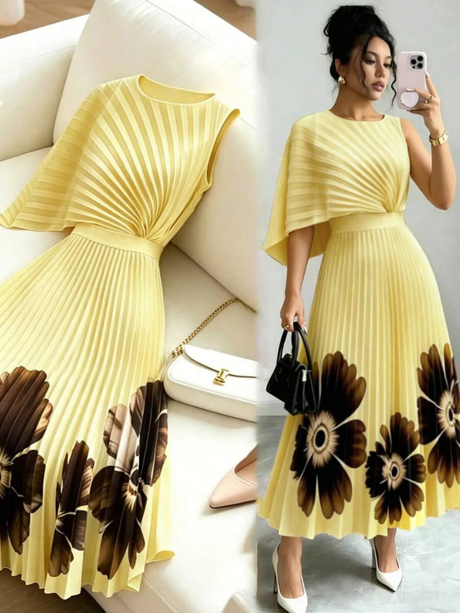 Celeste™ | Pleated Midi Dress