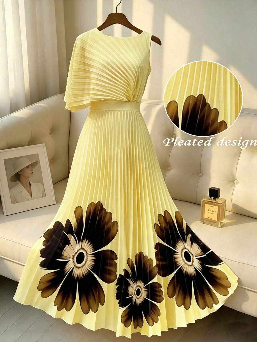 Celeste™ | Pleated Midi Dress