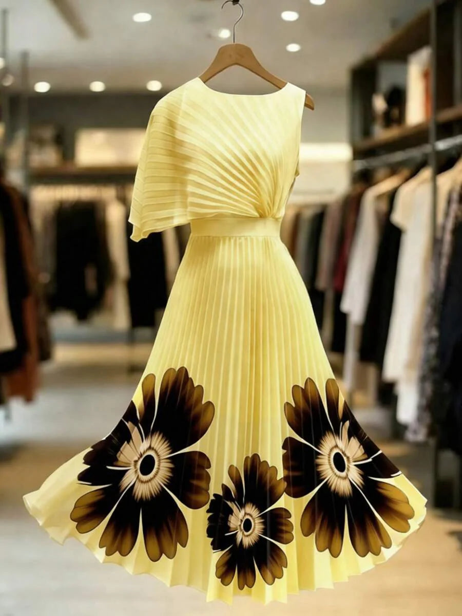 Celeste™ | Pleated Midi Dress