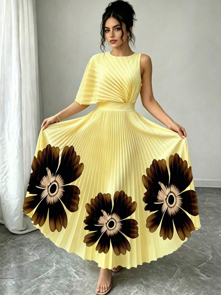 Celeste™ | Pleated Midi Dress