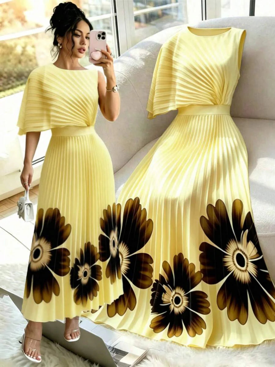 Celeste™ | Pleated Midi Dress
