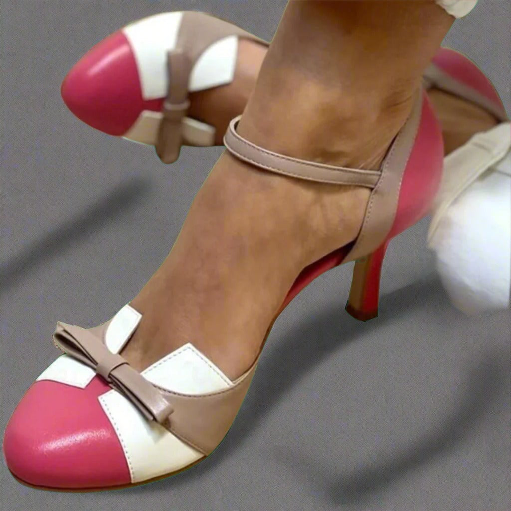 Elouette™ | Ankle-Strap Bow Heels