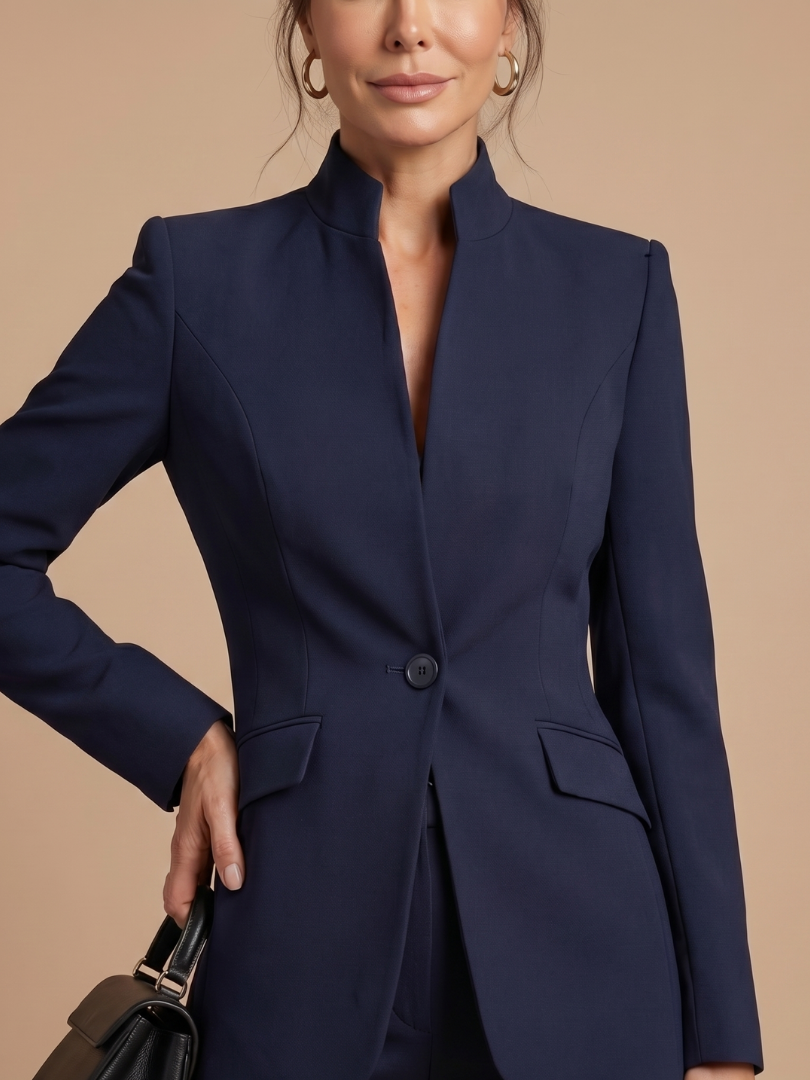Karen | Women's Structured Stand Collar Tailored Suit