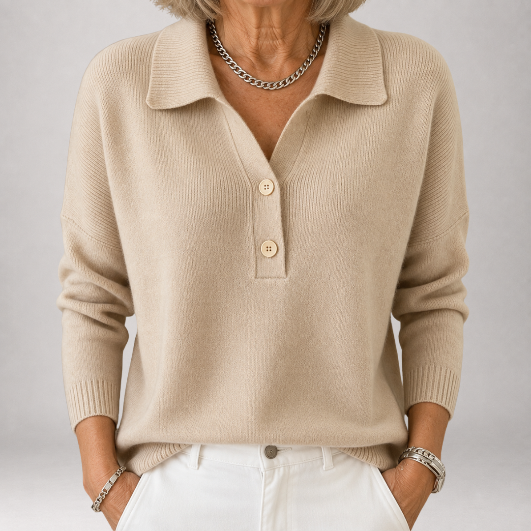 Adaline™ | Polo Collar Knit Sweater