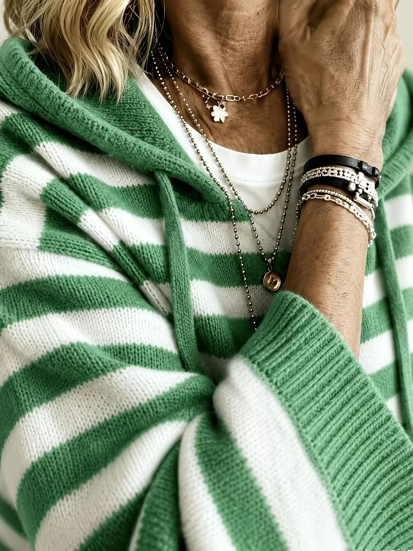 Norrinda™ | Hooded Striped Sweater