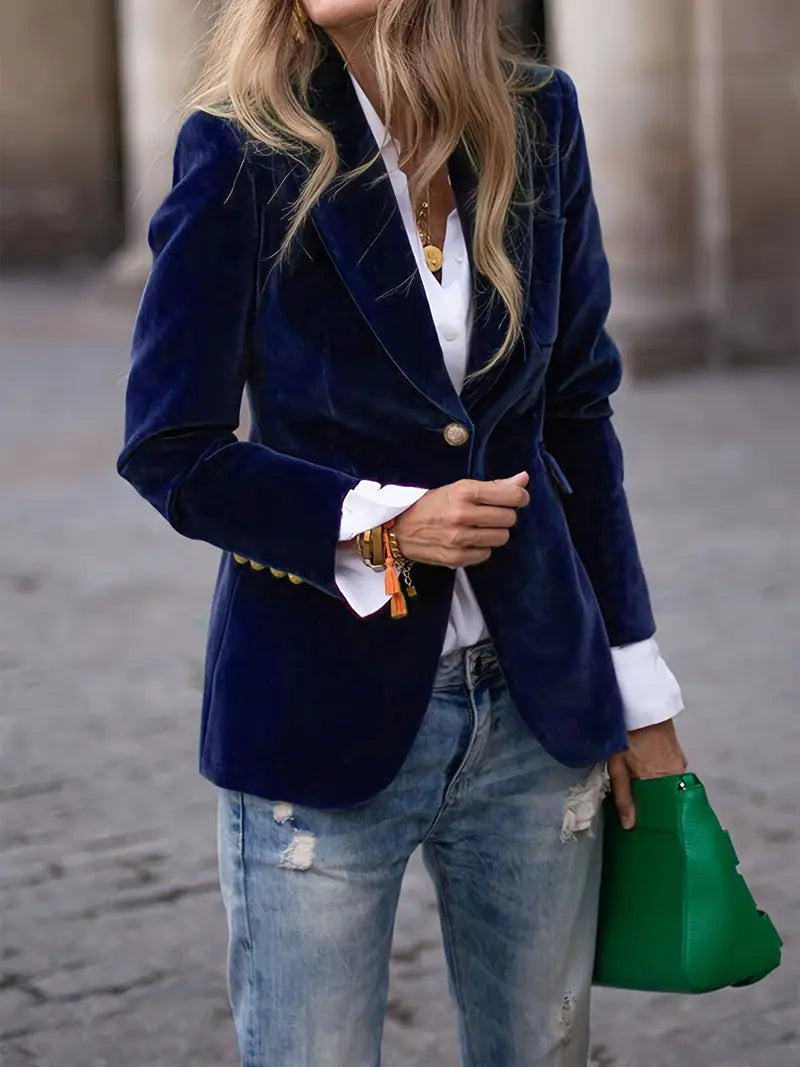 Women's Luxurious Velvet Blazer