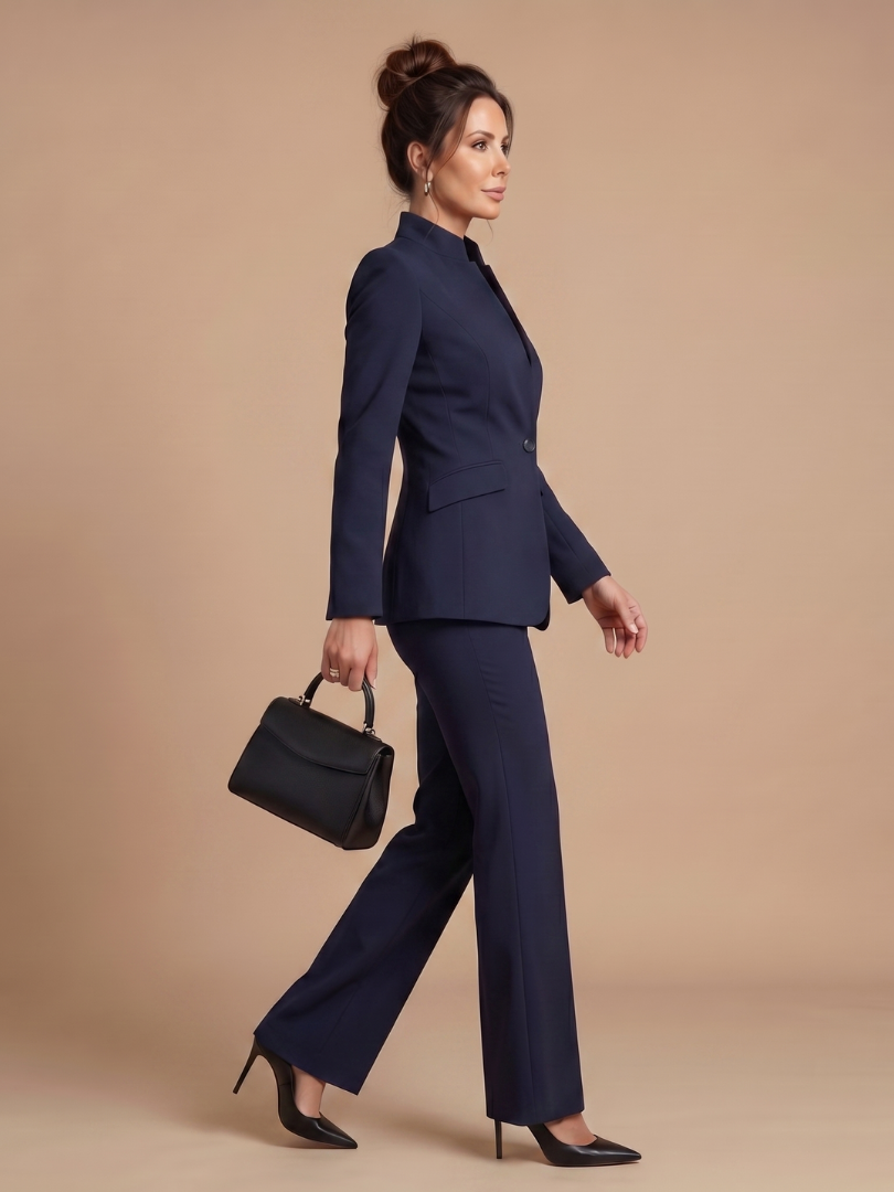 Karen | Women's Structured Stand Collar Tailored Suit