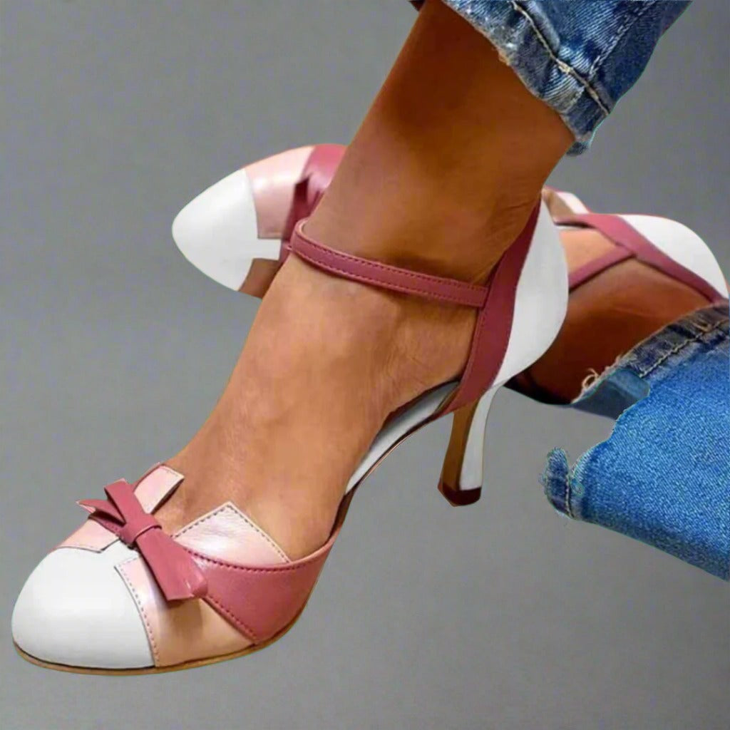 Elouette™ | Ankle-Strap Bow Heels