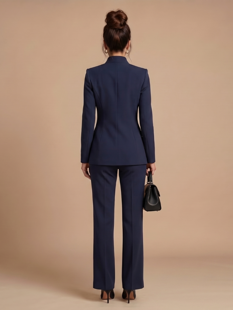 Karen | Women's Structured Stand Collar Tailored Suit