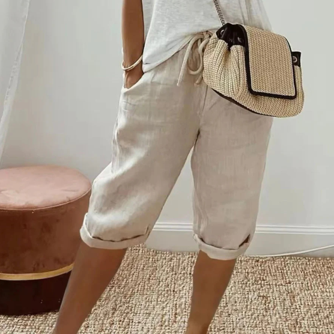 Annette™ | Drawstring Capri Shorts