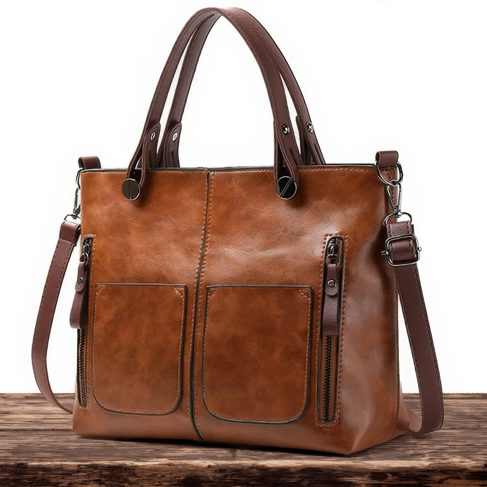 Rexelle™ | Vintage Tote with Side Pockets