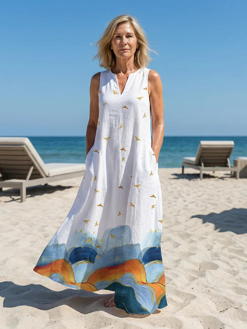 Celeste™ | Calm Line Maxi Dress