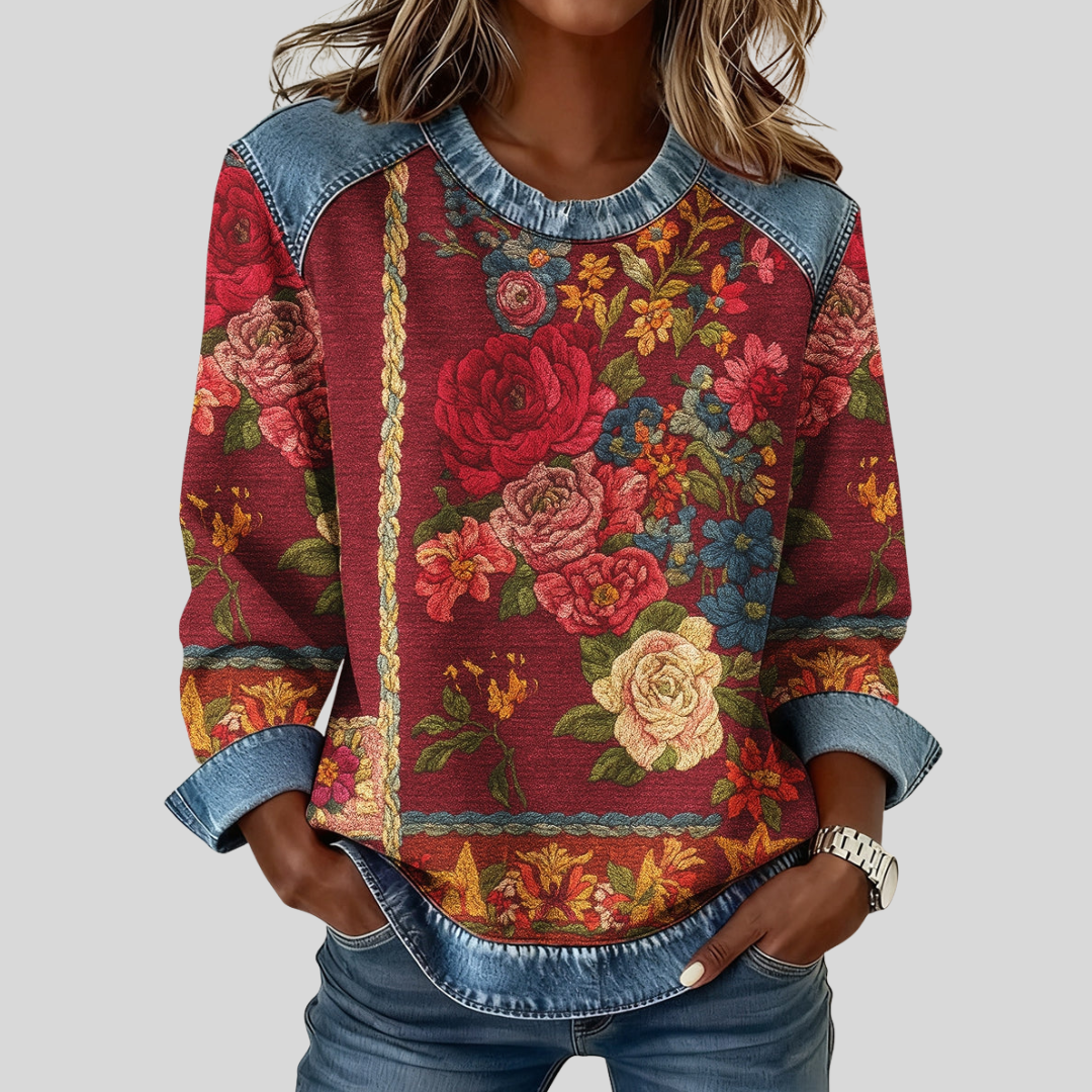 Junelle™ | Floral Print Sweatshirt
