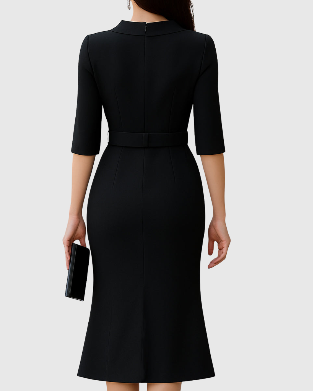 Classic Black Midi Dress