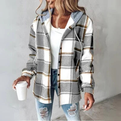 Glenrae™ | Hooded Plaid Shacket