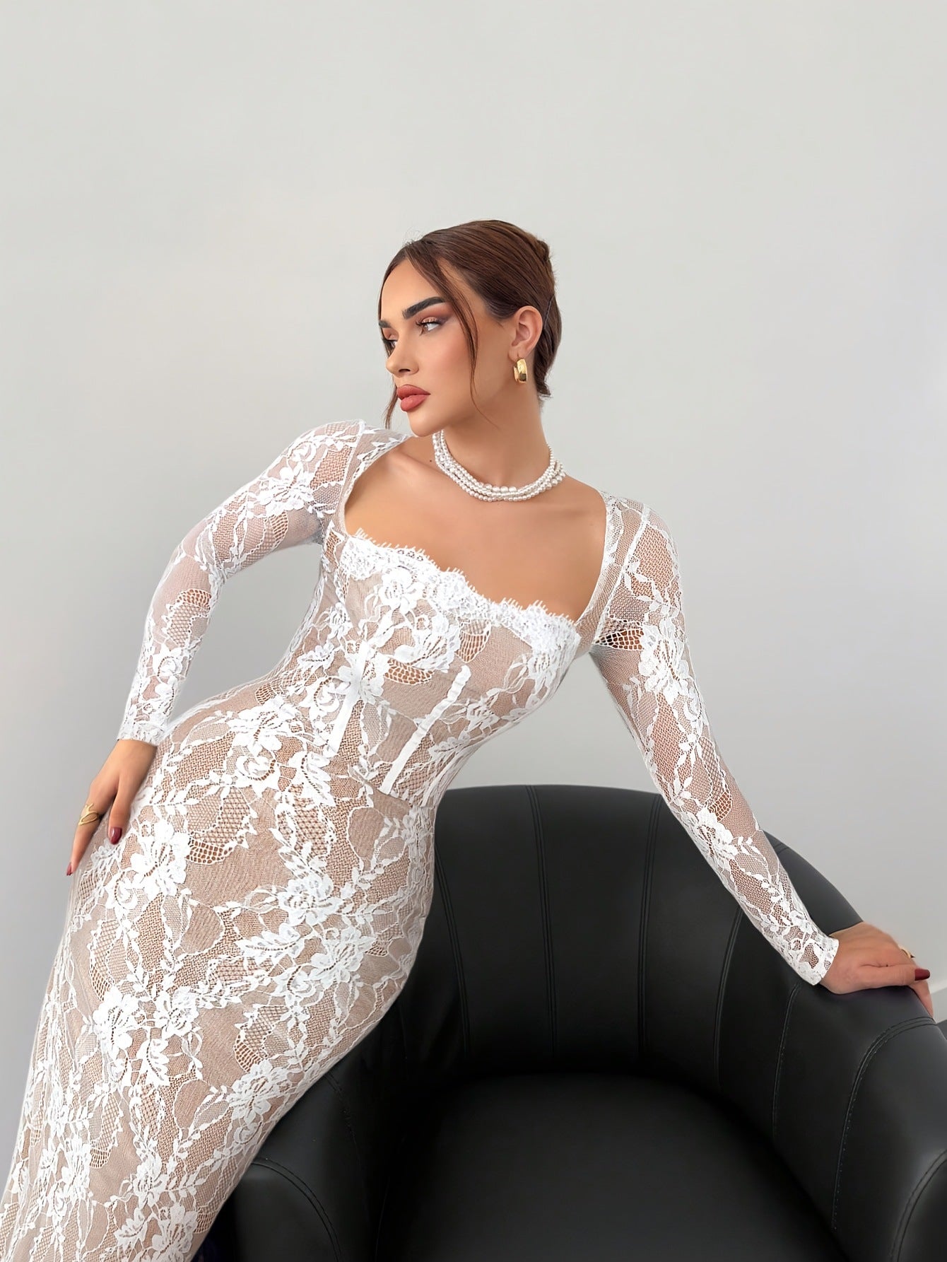 Camilla™ | Long Sleeve Lace Maxi Dress