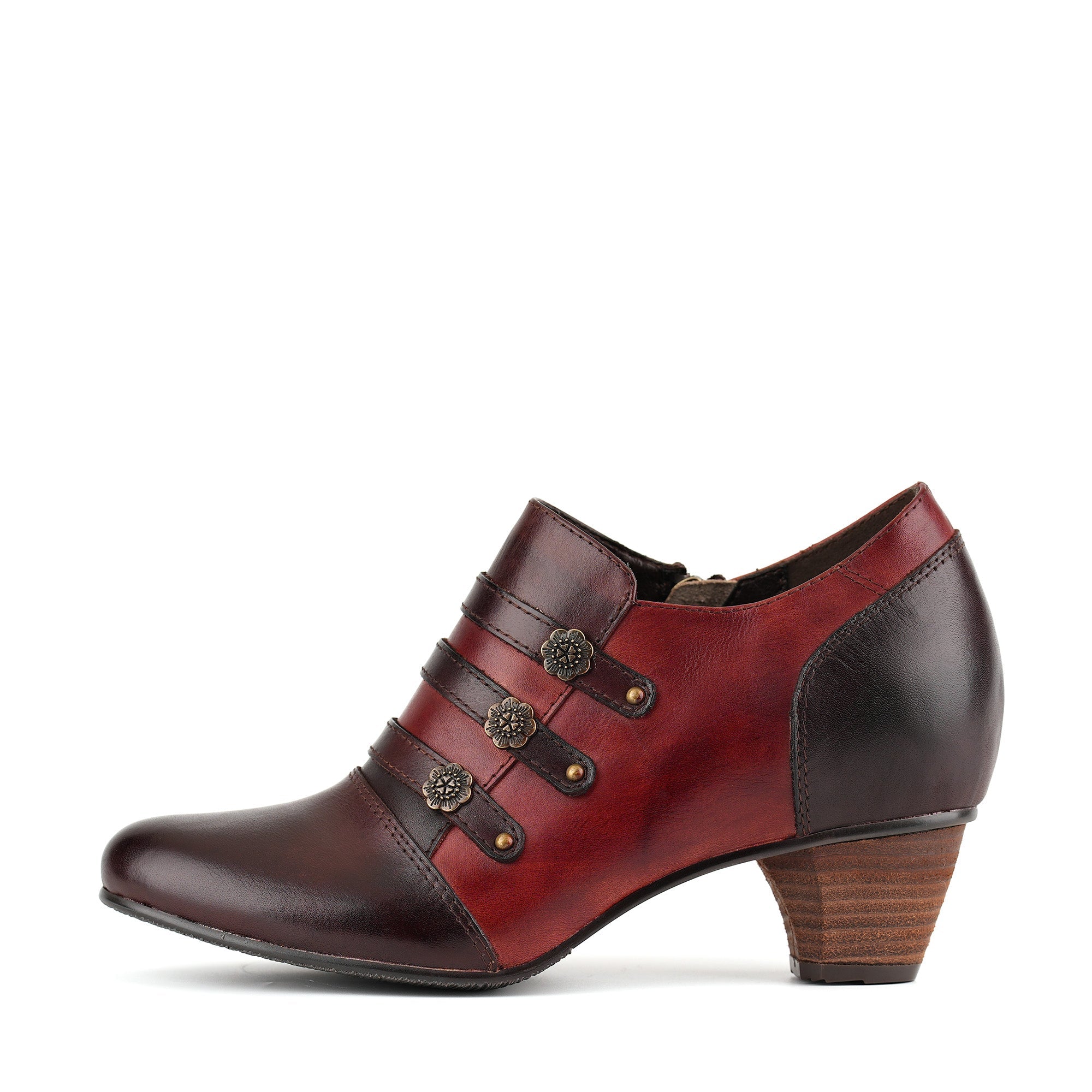 Roswyn™ | Vintage Two-Tone Floral Bootie