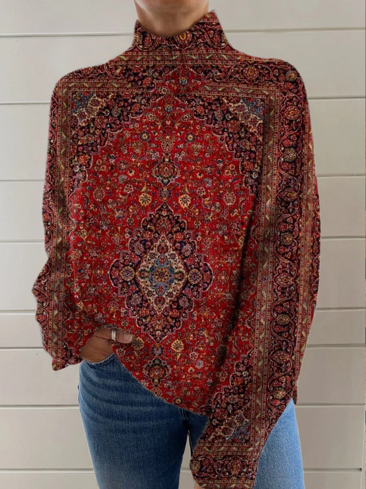 Mosaique™ | Vintage Art Print Turtleneck