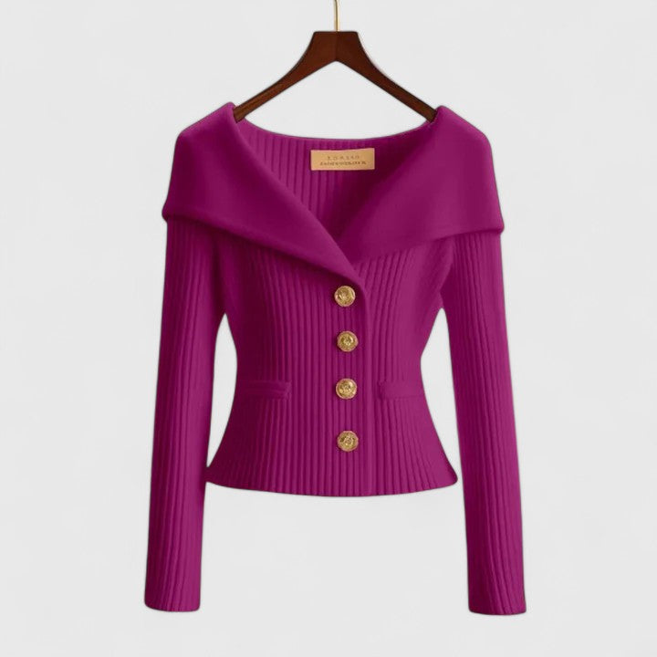 Annika™ | Off-Shoulder Button-Front Cardigan