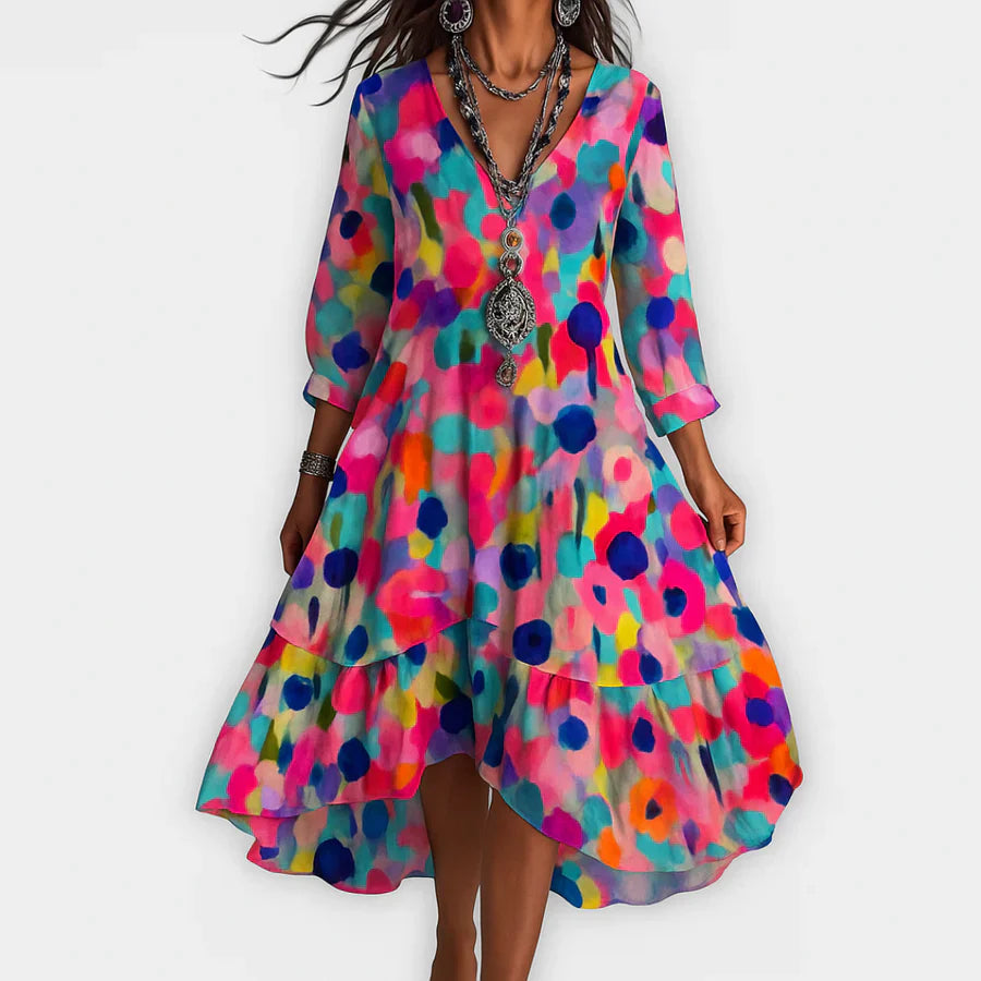 Diana™ | Fresh Boho Dress with Body-Flattering Drape
