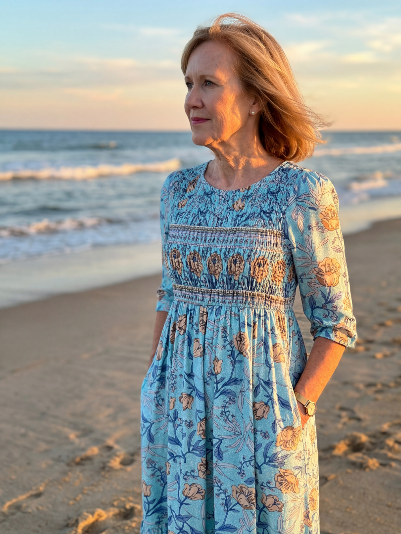 Sandelle™ | Floral Gather Midi Dress